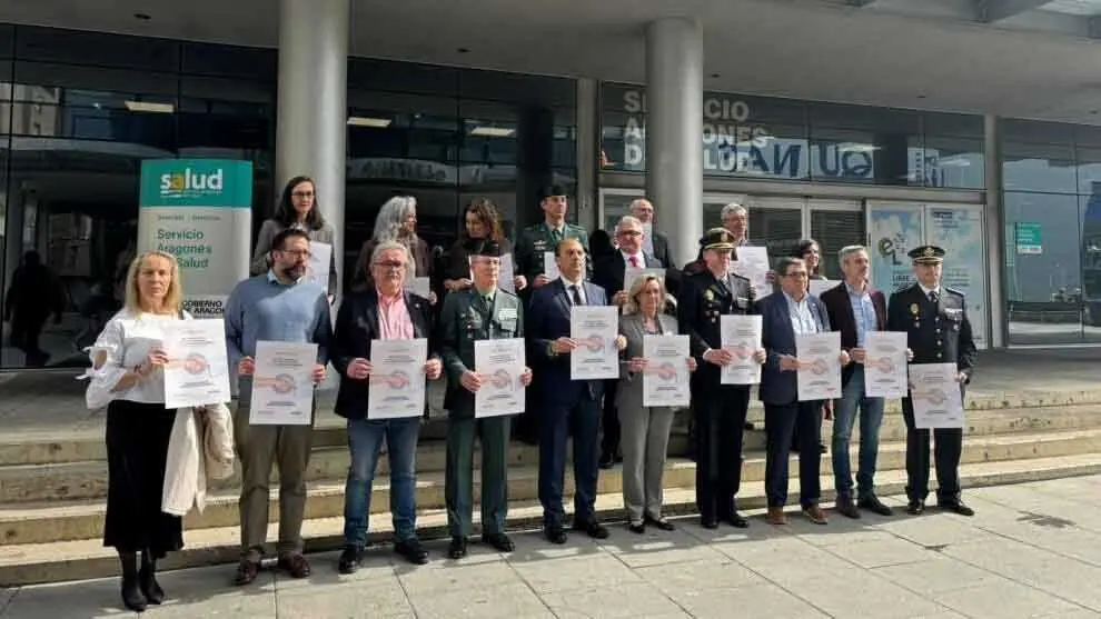 Acto de "Agresiones cero" a profesionales del &aacute;mbito sanitario. Gobierno de Arag&oacute;n