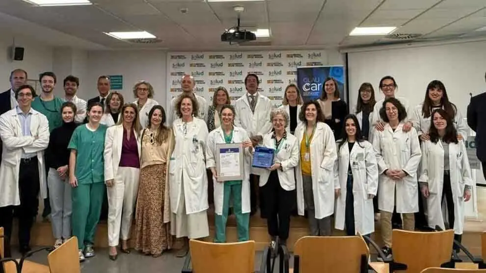 Se ha celebrado un acto de entrega del certificado a la Unidad de Glaucoma. Gobierno de Arag&oacute;n