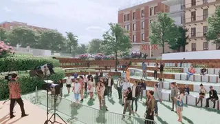 La idea es que el proyecto sirva tambi&eacute;n para revitalizar el entorno con actividades abiertas al barrio en las zonas comunes de la residencia
