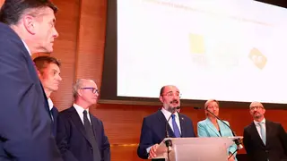 El presidente del Gobierno de Arag&oacute;n y Dar&iacute;o Villagrasa han salido al paso de las palabras del PP | Foto: Gobierno de Arag&oacute;n