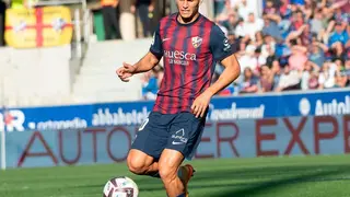 Cristian Salvador, durante el partido contra Las Palmas