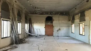 Zona en obras de la Casa de Amparo