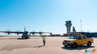 Imagen de un avi&oacute;n en la base de Torrrej&oacute;n, en Madrid