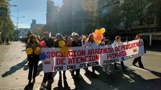 Pancarta en la manifestaci&oacute;n de esta ma&ntilde;ana
