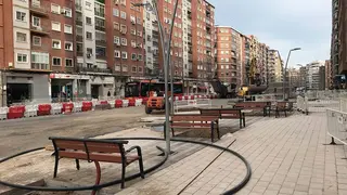 Avenida Navarra en obras