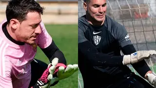Cristian y Andr&eacute;s en un entrenamiento
