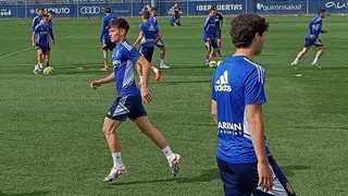 Entrenamiento del Real Zaragoza en la Ciudad Deportiva