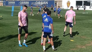 Entrenamiento del Real Zaragoza en la Ciudad Deportiva
