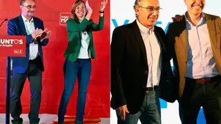 El socialista Javier Lamb&aacute;n y el popular Jorge Azc&oacute;n son los principales combatientes. Fotos de archivo