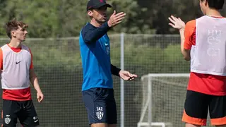 Ziganda y su segundo se perder&aacute;n los pr&oacute;ximos dos choques ligueras. Fotograf&iacute;a: SD Huesca.