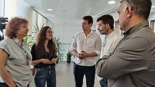 Laura Vergara (segunda por la izquierda) ser&aacute; la n&uacute;mero dos por Zaragoza, mientras que Vicente Guerrero y Mar&iacute;a &Aacute;ngeles Manzano ocupan los puestos de salida por Huesca y Teruel