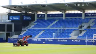 a S.D. Huesca est&aacute; aprovechando estas semanas previas al inicio de la pretemporada (4 de julio) para realizar los habituales trabajos de mantenimiento de El Alcoraz. Fotograf&iacute;a: S.D. Huesca.