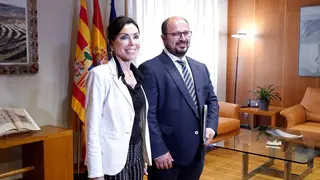 Sobre la reuni&oacute;n, de m&aacute;s de 40 minutos, Izquierdo ha destacado la "sinton&iacute;a" con Marta Fern&aacute;ndez | Foto: Cortes de Arag&oacute;n