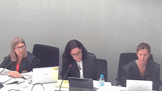 El hijo del asesinado ha declarado desde una sala contigua para no ver a los dos acusados