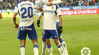 Sergio Bermejo sigue sin entrenar en el Real Zaragoza, pero desde el club transmiten tranquilidad. Fotograf&iacute;a: LaLiga.