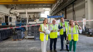 Chueca visita el Centro Tecnol&oacute;gico Aitiip para evaluar los da&ntilde;os de la tormenta de la pasada semana