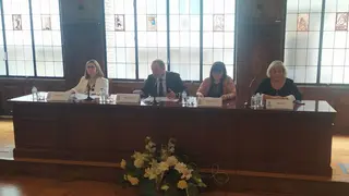 Sala de juicios del Real e Ilustre Colegio de Abogados de Zaragoza