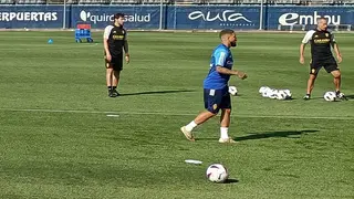 Carbonell entrenando en la Ciudad Deportiva