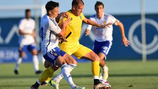 El Real Zaragoza est&aacute; mostrando una imagen seria, solvente y competitiva durante estos primeros cinco choques de pretemporada. Fotograf&iacute;a: F.C. Cartagena.