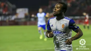 El nigeriano de 28 a&ntilde;os se marcha de la capital aragonesa con un total de 104 partidos disputados desde su llegada en el verano de 2018. Fotograf&iacute;a: LaLiga.