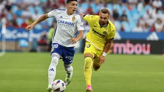 El conjunto de Fran Escrib&aacute; se llev&oacute; el choque liguero ante el Villarreal B por 2-0. Fotograf&iacute;a: LaLiga Hypermotion.