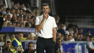 El t&eacute;cnico no acab&oacute; satisfecho con los suyos y quiere menor fragilidad defensiva. Fotograf&iacute;a: S.D. Huesca.