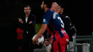 Ziganda ha matizado que lo normal es que juegue con defensa de cuatro y le preocupa la falta de gol. Fotograf&iacute;a: S.D. Huesca.
