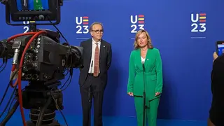 Los ministros Joan Subirats y Pilar Alegr&iacute;a hacen de anfitriones en la segunda jornada, que se celebra este martes en Zaragoza