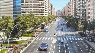 Recreaci&oacute;n de c&oacute;mo quedar&aacute; la avenida de Navarra tras las obras de la segunda fase