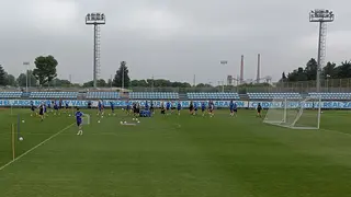 Entrenamiento del Real Zaragoza en la Ciudad Deportiva