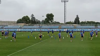Entrenamiento del Real Zaragoza en la Ciudad Deportiva