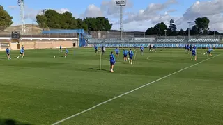 Entrenamiento del Real Zaragoza en la Ciudad Deportiva