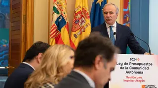 El presidente aragon&eacute;s se ha desplazado a Madrid para la Junta Nacional convocada por Feij&oacute;o tras presentar los presupuestos a primera hora. Foto: Gobierno de Arag&oacute;n