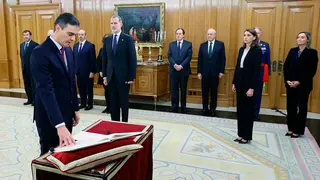 Pedro S&aacute;nchez con el Rey, ministros Gobierno de Espa&ntilde;a