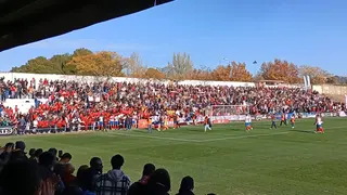 Celebraci&oacute;n del Barbastro tras eliminar al Almer&iacute;a