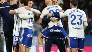 El Real Zaragoza se mide al Espanyol, el viernes, a domicilio, y el Huesca ante el Racing Ferrol en El Alcoraz. Fotograf&iacute;a: LaLiga.