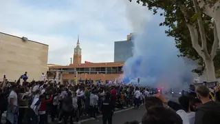 Recibimiento del Real Zaragoza contra el Huesca