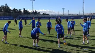 Entrenamiento del Real Zaragoza en la Ciudad Deportiva