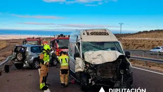 Imagen del accidente con varios veh&iacute;culos implicados