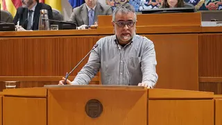 Andoni Corrales es la cara visible del partido al arranque de las primarias. Foto: Cortes de Arag&oacute;n