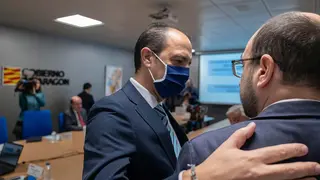El consejero de Sanidad niega en cualquier caso que se est&eacute; cerca del colapso hospitalario. Foto: Gobierno de Arag&oacute;n