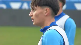 El defensor juvenil Hugo Barrachina lleva entrenando desde este mi&eacute;rcoles con el primer equipo.