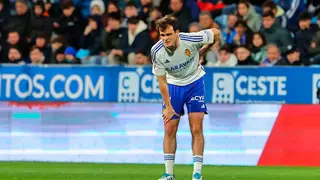 Francho Serrano, jugador del Real Zaragoza, va a empezar el a&ntilde;o lesionado. Foto: LaLiga Hypermotion.