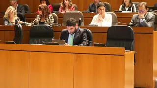 Alejandro Nolasco, este jueves antes del Pleno