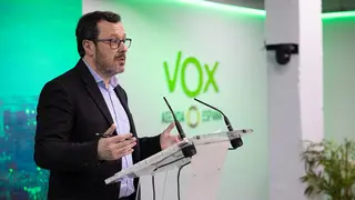 Jos&eacute; Antonio F&uacute;ster durante la rueda de prensa. Foto: Vox