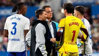 Cristian &Aacute;lvarez ser&aacute; finalmente baja con el Real Zaragoza. Foto: LaLiga Hypermotion.