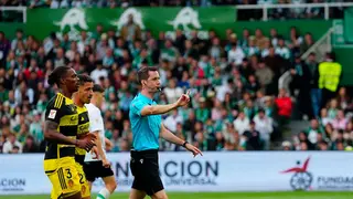 El Real Zaragoza se va ganando al descanso, igual que la S.D. Huesca. Foto: LaLiga