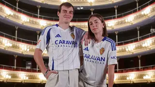 Francho ha sido protagonista junto a su novia Laura. Foto: Real Zaragoza