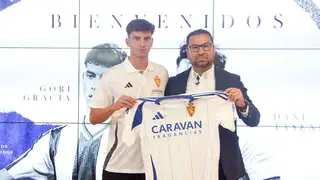 Gori Gracia apenas ha sumado 60 minutos oficiales desde su presentaci&oacute;n con el Real Zaragoza