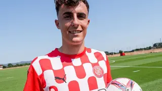 Alejandro Franc&eacute;s habla como nuevo jugador del Girona. Foto: Girona.